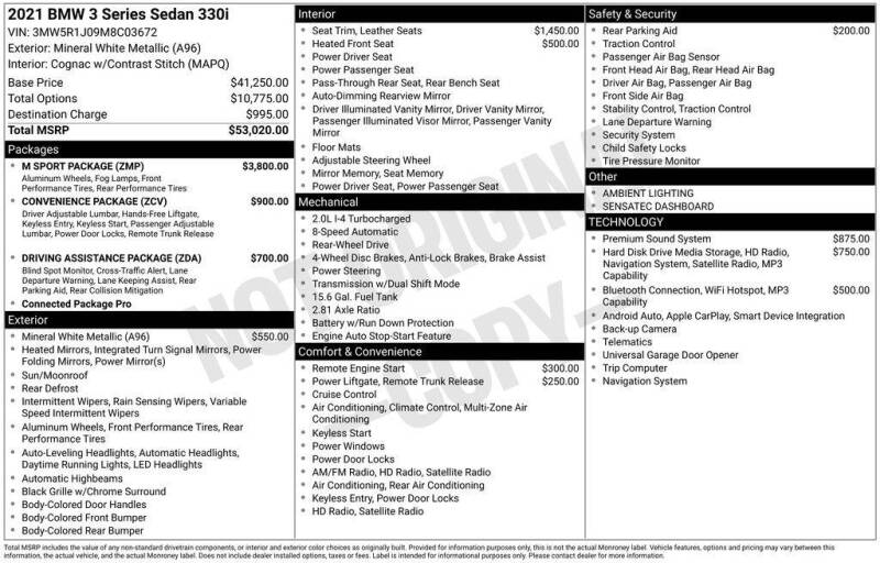 2021 BMW 3 Series 330i