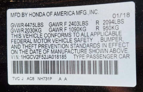 2018 Honda Accord EX-L