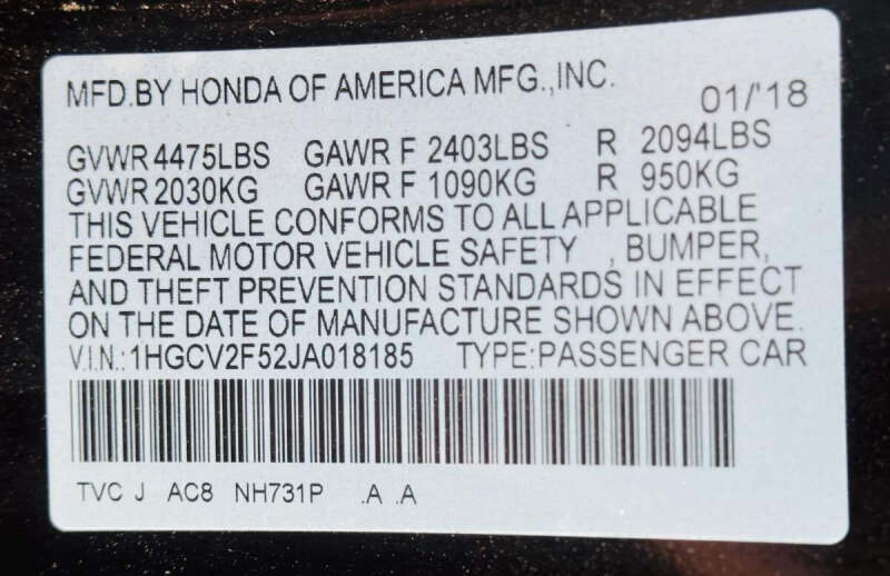 2018 Honda Accord EX-L