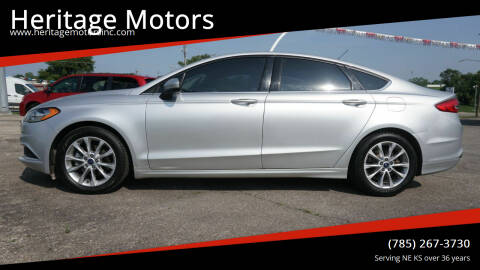 2017 Ford Fusion for sale at Heritage Motors in Topeka KS