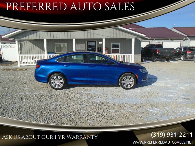 2015 Chrysler 200 for sale at PREFERRED AUTO SALES in Lockridge IA