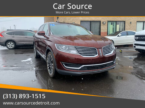 2016 Lincoln MKX for sale at Car Source in Detroit MI