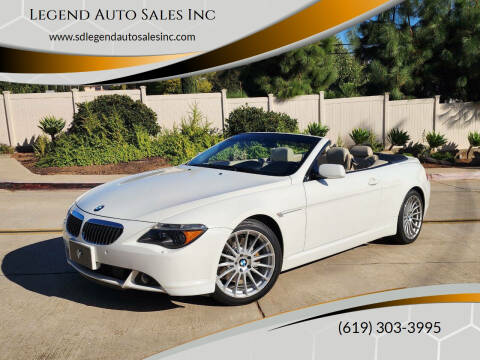 2006 BMW 6 Series for sale at Legend Auto Sales Inc in Lemon Grove CA