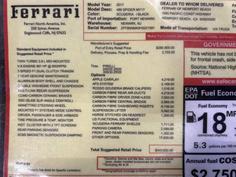 2017 Ferrari 488 Spider