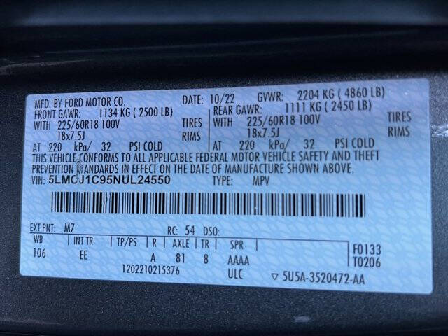 2022 Lincoln Corsair Standard