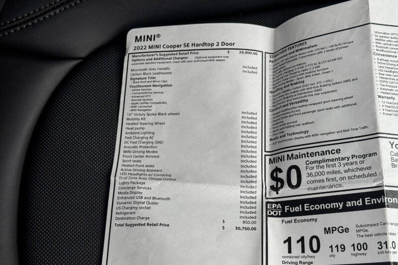 2022 MINI Hardtop 2 Door Cooper SE