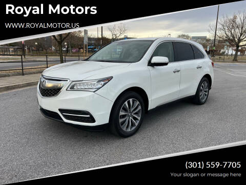 2016 Acura MDX for sale at Royal Motors in Hyattsville MD