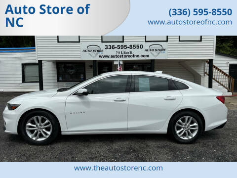 2016 Chevrolet Malibu for sale at Auto Store of NC in Walnut Cove NC