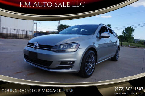 2015 Volkswagen Golf SportWagen for sale at F.M Auto Sale LLC in Dallas TX