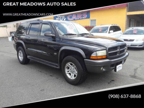2002 Dodge Durango for sale at GREAT MEADOWS AUTO SALES in Great Meadows NJ