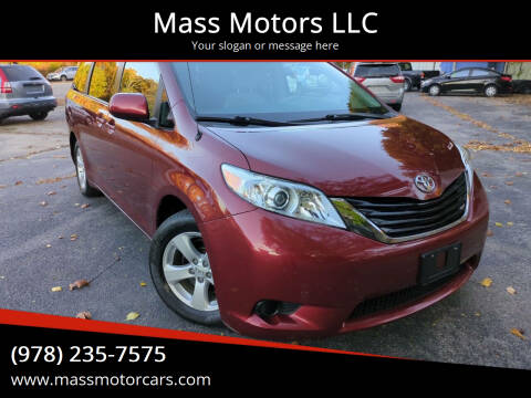 2012 Toyota Sienna for sale at Mass Motors LLC in Worcester MA