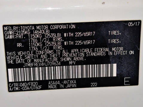 2017 Toyota RAV4 LE