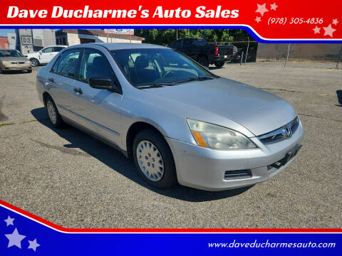 2006 Honda Accord for sale at Dave Ducharme's Auto Sales in Lowell MA