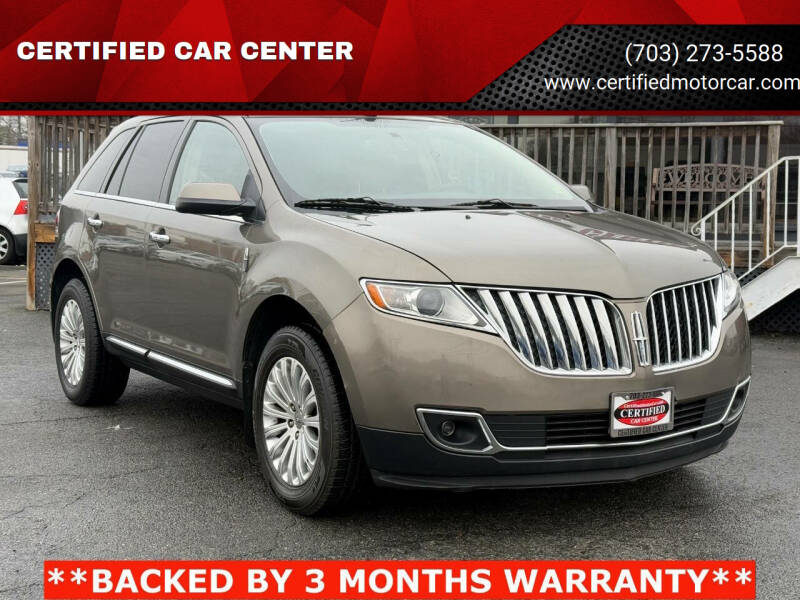 2012 Lincoln MKX for sale at CERTIFIED CAR CENTER in Fairfax VA