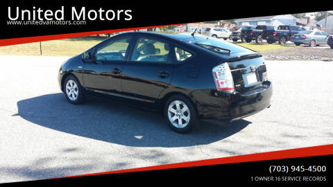 2009 Toyota Prius for sale at United Motors in Fredericksburg VA