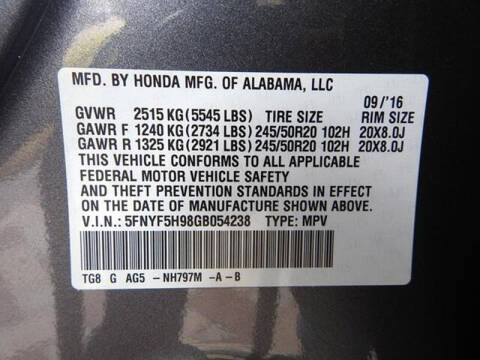 2016 Honda Pilot Touring