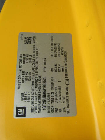 2010 GMC Savana 3500