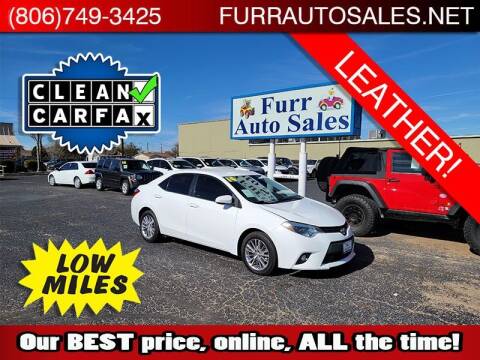2014 Toyota Corolla for sale at FURR AUTO SALES in Lubbock TX