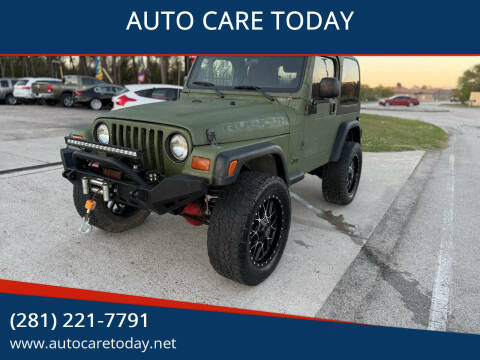 2003 Jeep Wrangler for sale at AUTO CARE TODAY in Spring TX