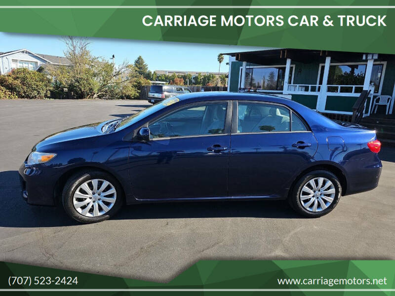 2012 Toyota Corolla for sale at Carriage Motors Car & Truck in Santa Rosa CA