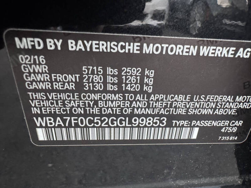 2016 BMW 7 Series 750i