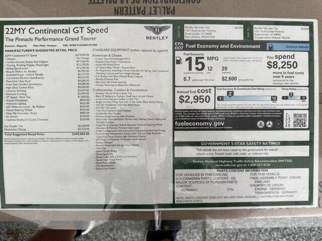 2022 Bentley Continental GT Speed