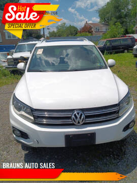 2014 Volkswagen Tiguan for sale at BRAUNS AUTO SALES in Pottstown PA
