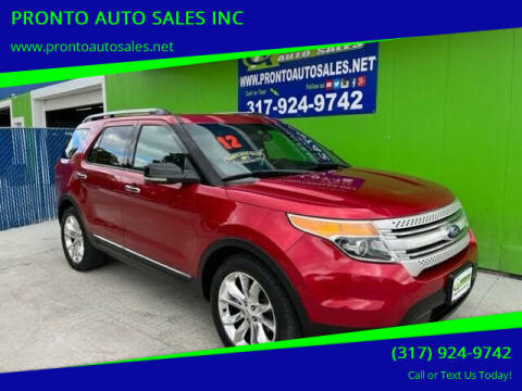2012 Ford Explorer for sale at PRONTO AUTO SALES INC in Indianapolis IN