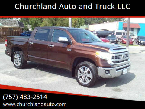 2015 Toyota Tundra for sale at Churchland Auto and Truck LLC in Portsmouth VA