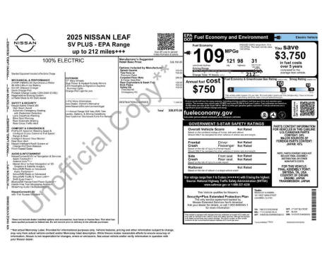 2025 Nissan LEAF SV PLUS