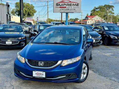2014 Honda Civic for sale at Supreme Auto Sales in Chesapeake VA