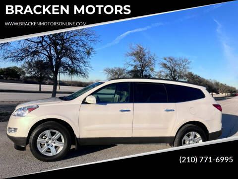2012 Chevrolet Traverse for sale at BRACKEN MOTORS in San Antonio TX
