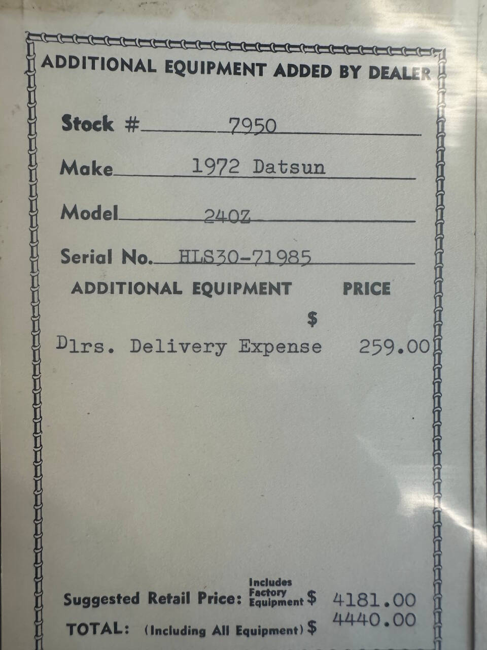 1972 Datsun 240Z 79