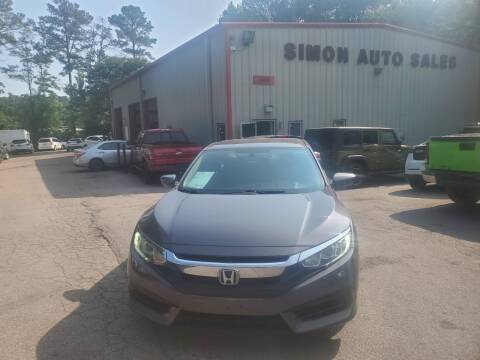 2018 Honda Civic for sale at Simon's Auto Sales in Clayton NC