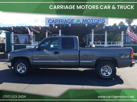 2001 Chevrolet Silverado 1500 for sale at Carriage Motors Car & Truck in Santa Rosa CA