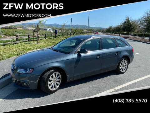 2010 Audi A4 for sale at ZFW MOTORS in Soquel CA