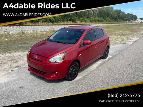 2015 Mitsubishi Mirage for sale at A4dable Rides LLC in Haines City FL