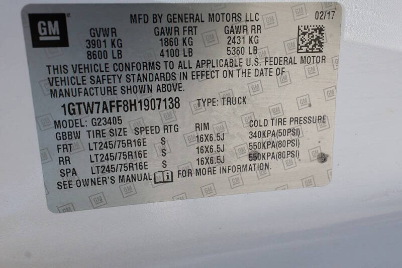 2017 GMC Savana 2500
