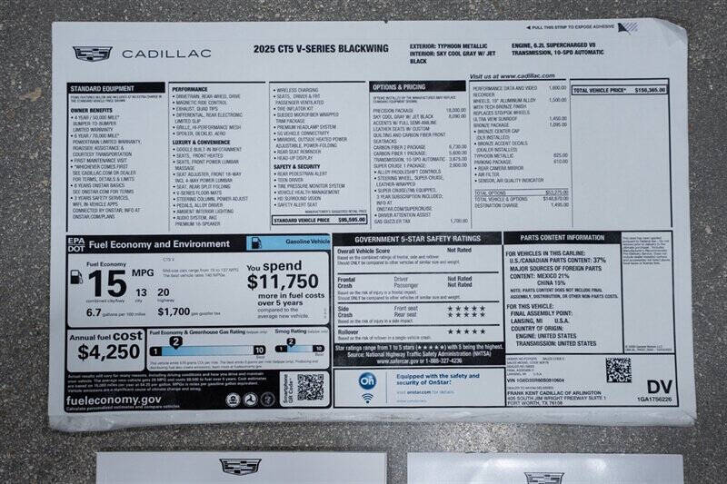 2025 Cadillac CT5-V Blackwing