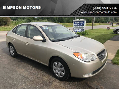 2009 Hyundai Elantra for sale at SIMPSON MOTORS in Youngstown OH