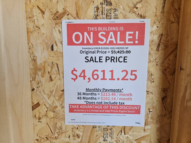 2025 Old Hickory 10x12 lofted Barn