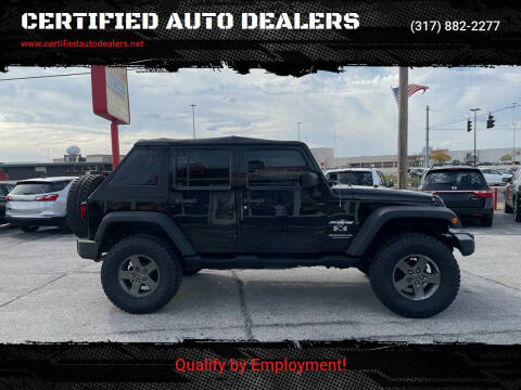 2009 Jeep Wrangler Unlimited for sale at CERTIFIED AUTO DEALERS in Greenwood IN