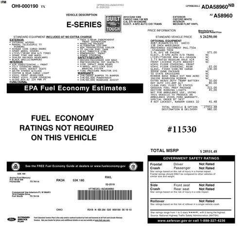 2010 Ford E-Series E-250