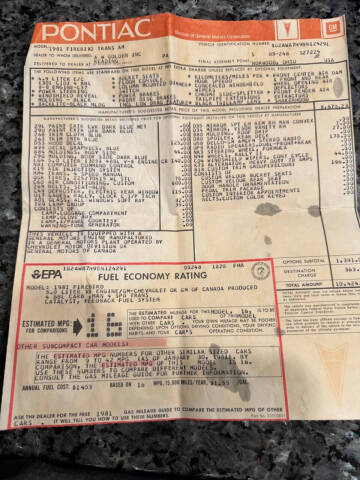 1981 Pontiac Firebird Trans Am