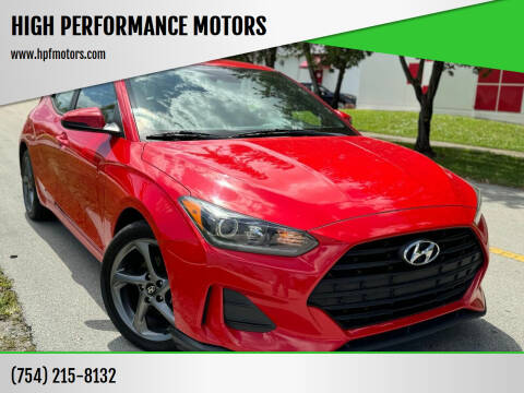 2019 Hyundai Veloster for sale at HIGH PERFORMANCE MOTORS in Hollywood FL