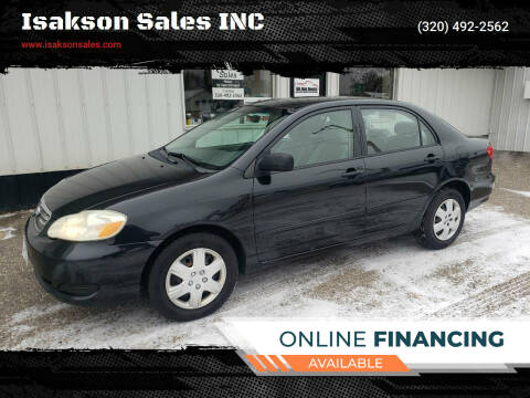2007 Toyota Corolla for sale at Isakson Sales INC in Waite Park MN