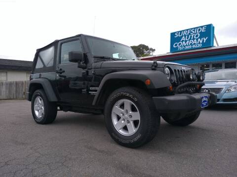 2013 Jeep Wrangler for sale at Surfside Auto Company in Norfolk VA