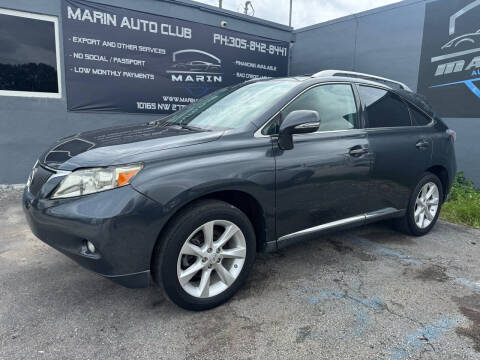 2010 Lexus RX 350 for sale at Marin Auto Club Inc in Miami FL