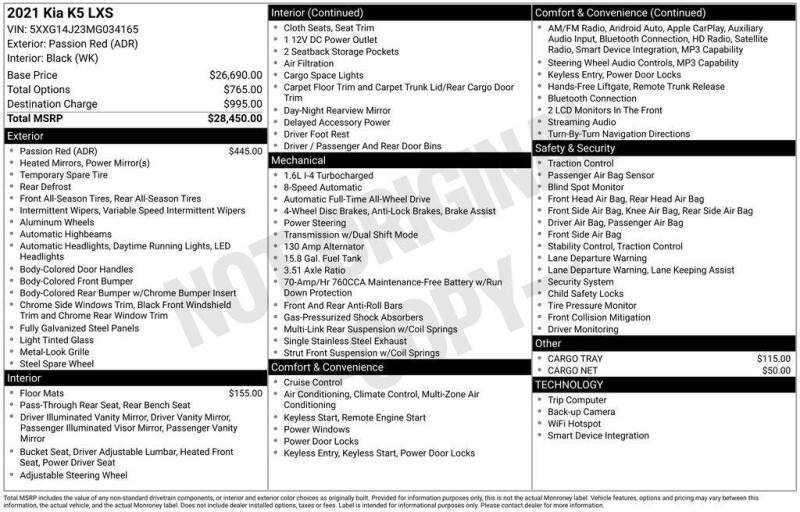 2021 Kia K5