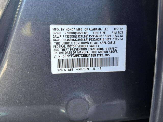 2012 Honda Pilot Touring